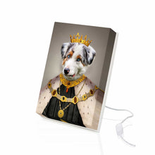 Custom Renaissance Dog Portrait Canvas – Majestic Canine Royalty with LED Mood Lighting