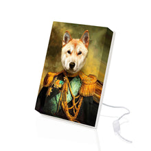 Custom Victorian Dog Portrait Canvas – Personalized Pet Art with LED Mood Lighting