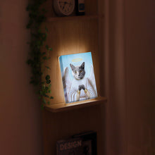 Heavenly Whiskers - Angel Cat Portrait Canvas with LED Halo Lighting