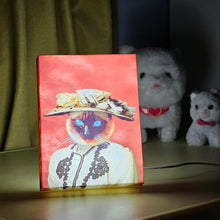 Victorian Noblecat Portrait Canvas – Elegance Meets Feline Grace with LED Mood Lighting