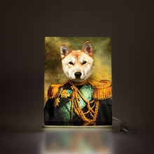 Custom Victorian Dog Portrait Canvas – Personalized Pet Art with LED Mood Lighting