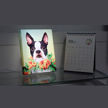 Dog Lovers' 6x8 Inch Canvas LED Mood Lamp - USB-Powered, Adjustable Brightness